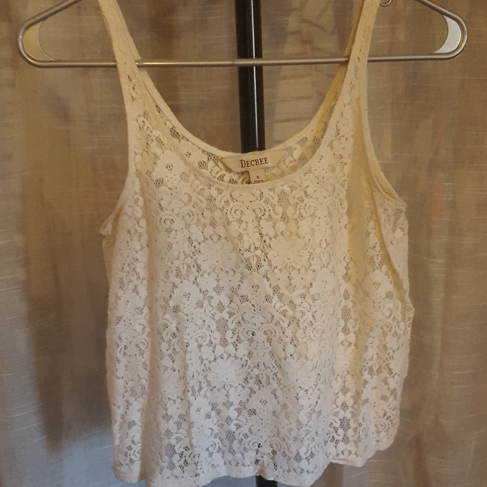 Cream Colored Lace Tank